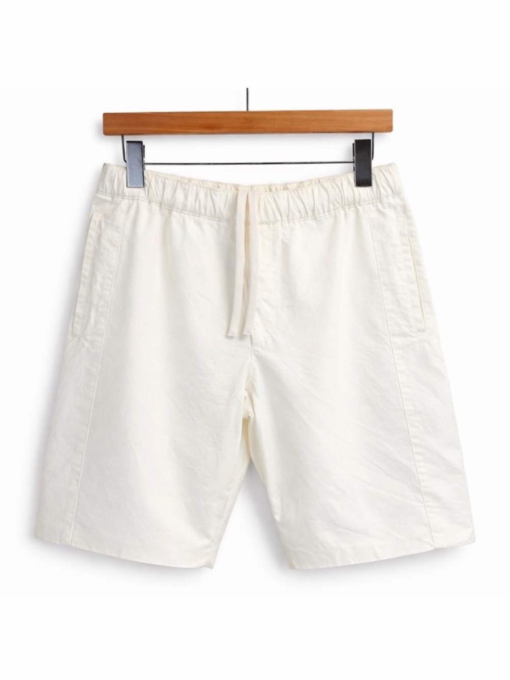 Alexander McQueen White Cotton Drawstring Shorts 46 Luxury Minimal Designer